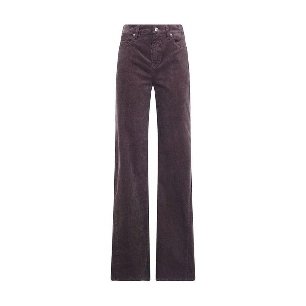 7FOR Brown Cotton Casual Women's Pants